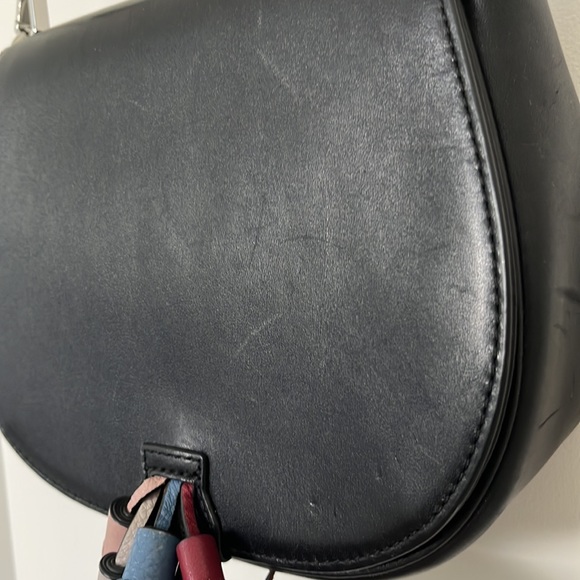 Leather crossbody bag with tassel detail - Picture 4 of 5